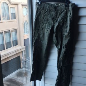 Army green cotton cargo Calvin Klein pants